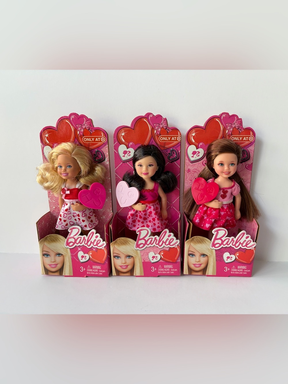 2012 Barbie Chelsea Valentines Day dolls - set of 3